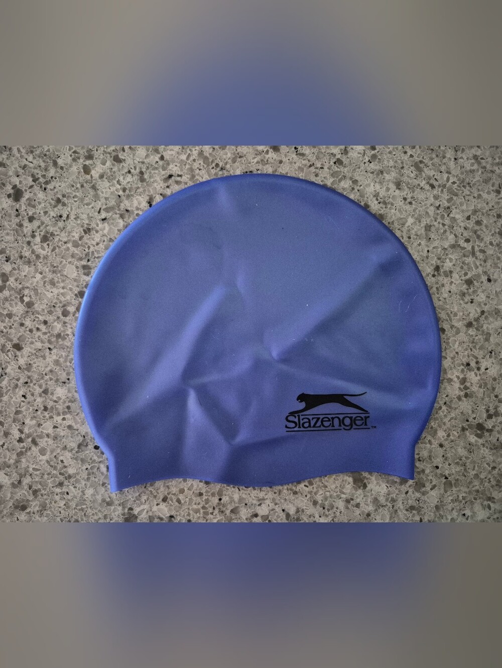 Slazenger Swimming Cap Silicone Junior/Youth Size Blue